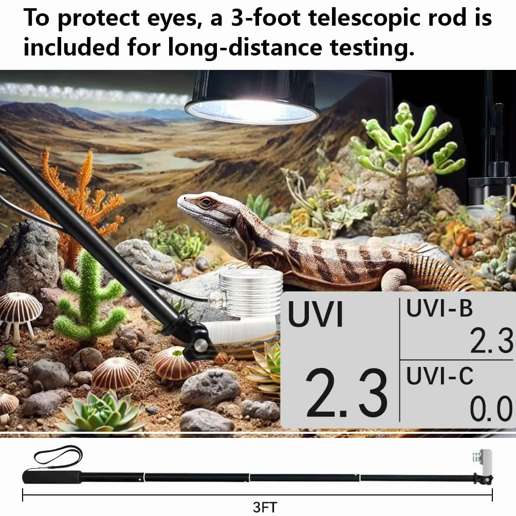 Misuratore di luce UV AH-UVCBA, indice UVB UVC UVA, intensità irradianza w/m²