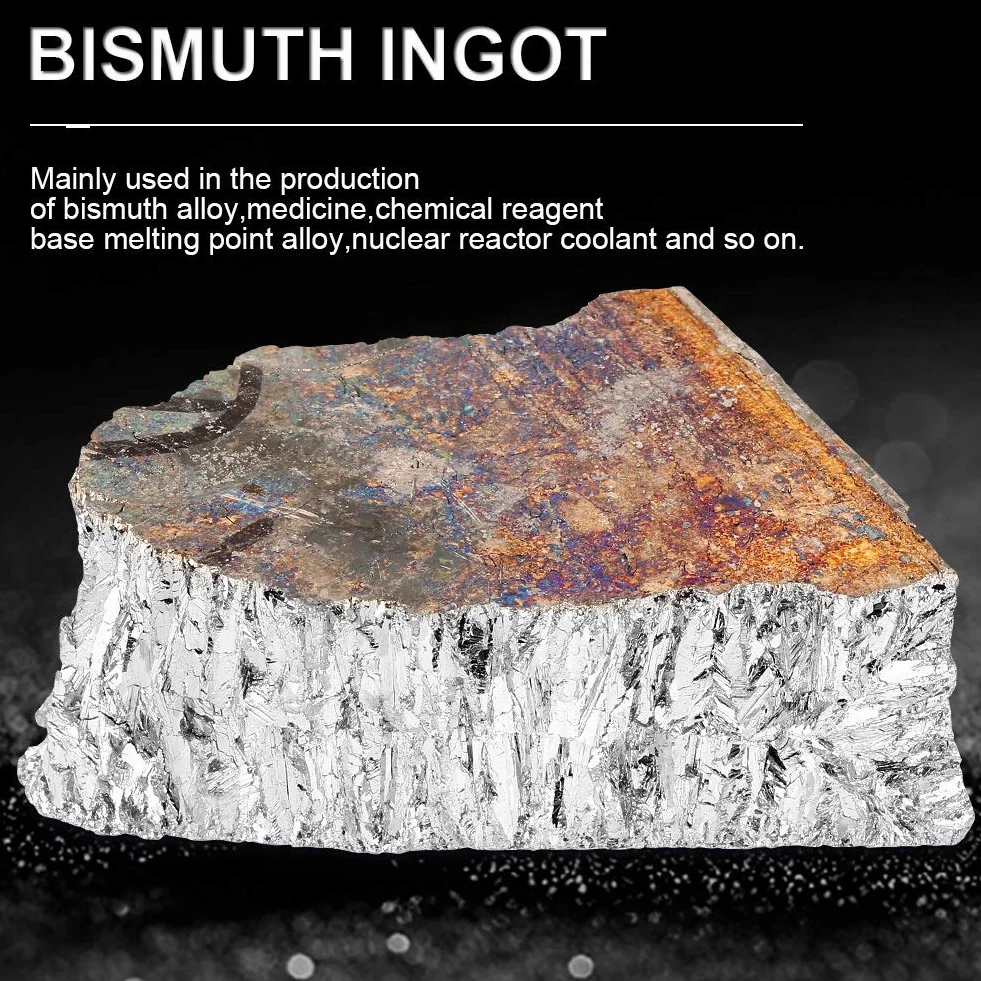 1Kg di Bismuto, Pure Bismuto Cristalli, Cristallo di Bismuto,1000 g di cristallo puro al pezzo di lingotti di metallo Bismuto 99,99%, per realizzare cristalli/esche da pesca