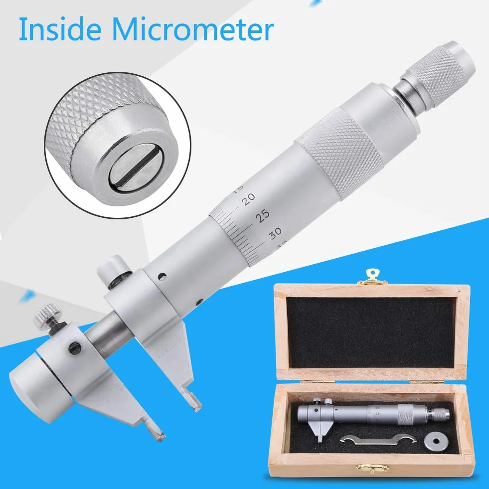 Micrometri Interni 5-30mm/0,01mm Precisione Acciaio Inossidabile per Tubo Interno