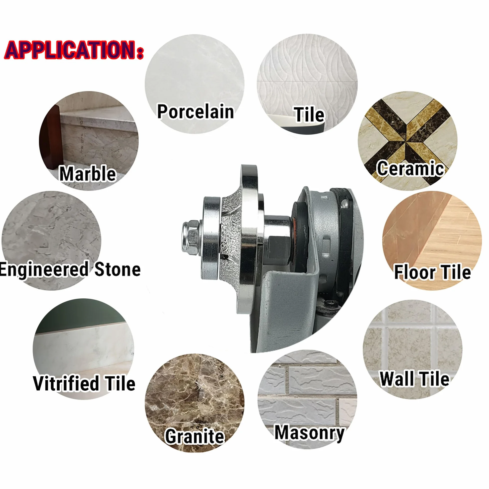 NBB Ruota diamantata Half-Bullnose B15 per smerigliatrice angolare piastrelle ceramica granito marmo