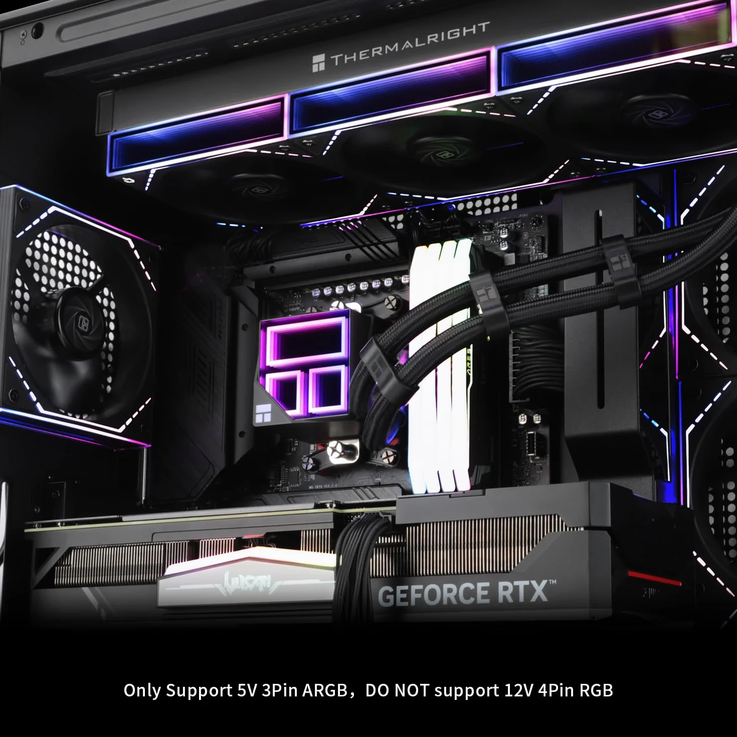 TR -Frozen Infinity 360 BLACK CPU Cooler, Triple PWM Ventole con 2000RPM, AIO Cooler per AM4/AM5 & Intel LGA1150/1151/1200/2011/1700/1851, Infinity Mirror PC