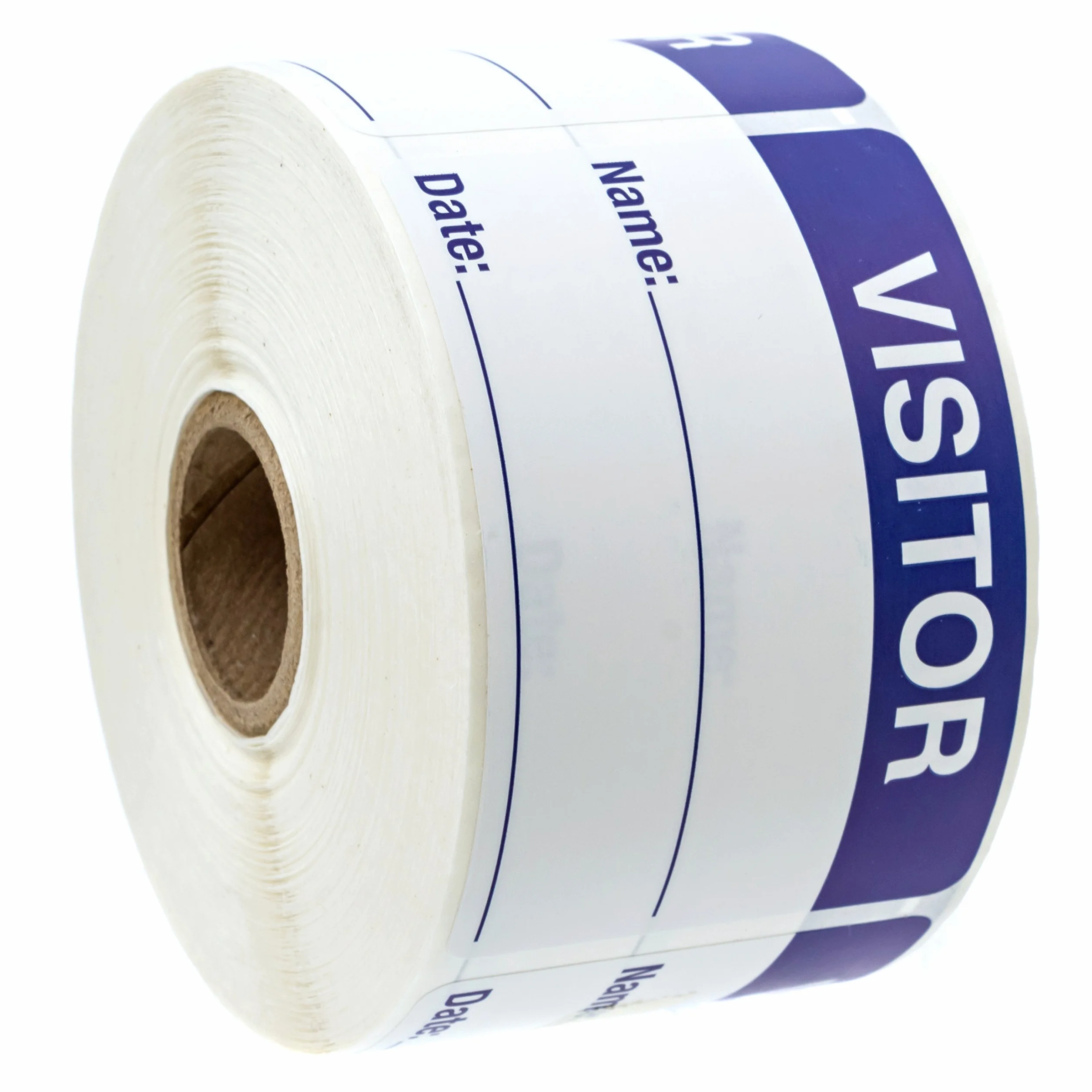 Etichette per visitatori blu e bianche, adesivi identificativi blu e bianchi, facili da scrivere, 5,1 x 7,6 cm, realizzate negli Stati Uniti