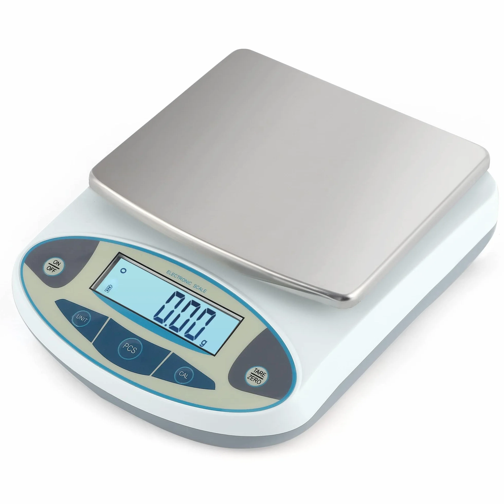 CGOLDENWALL Bilancia di Precisione 5000g 0.01g Display LCD Analitica Elettronica di Laboratorio Calibrato Alimentazione AC/DC