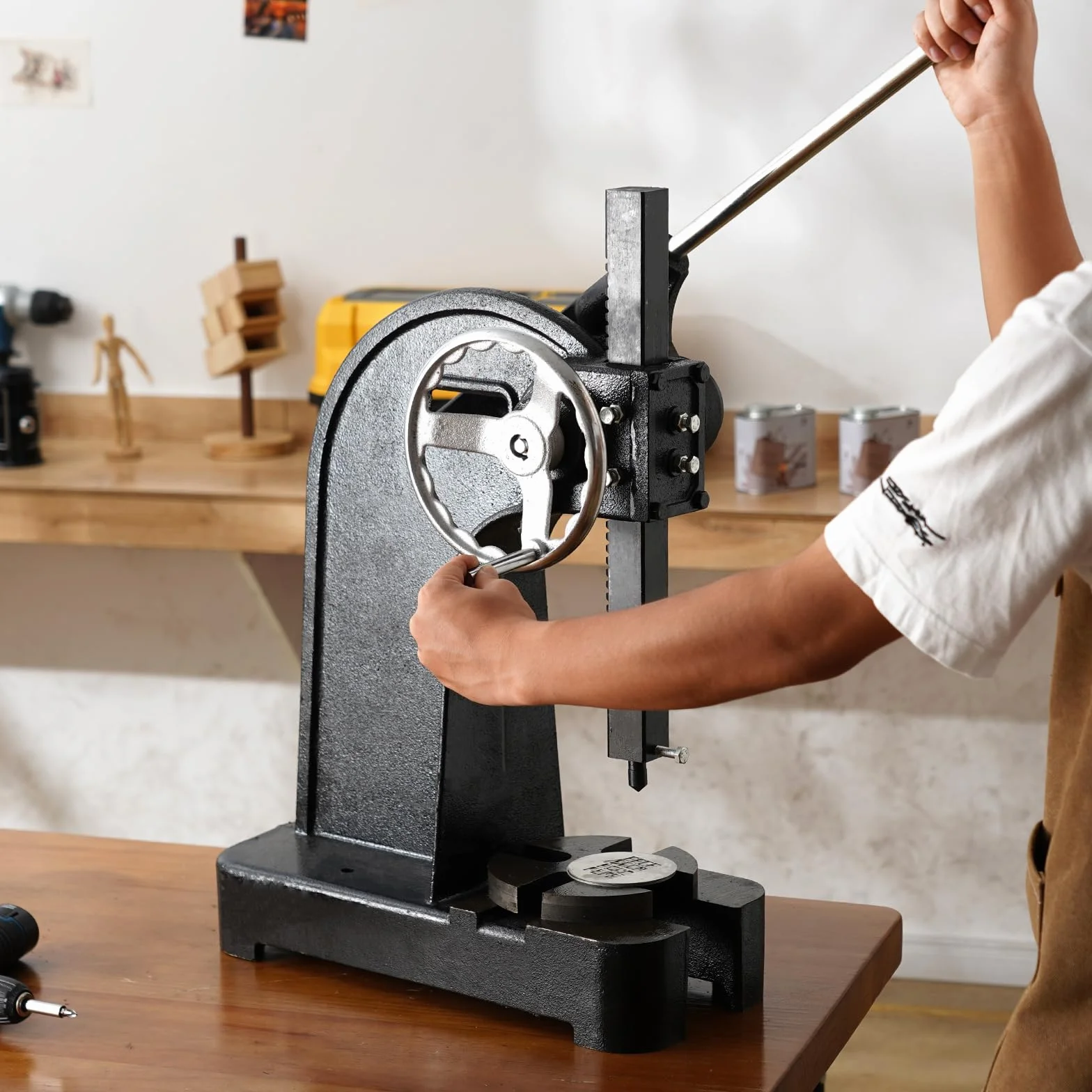 VEVOR Pressa a perno 3 tonnellate, 12,2" Altezza massima, Punzonatrice manuale stampaggio piegatura