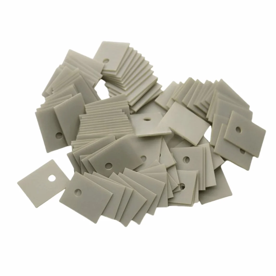 Foglio ceramico di nitruro di alluminio ALN - Conduttività termica ultra elevata 170 W for applicazioni di tubi MOS ad alta potenza(14 * 20 * 1.0mmWith Hole 100pcs)
