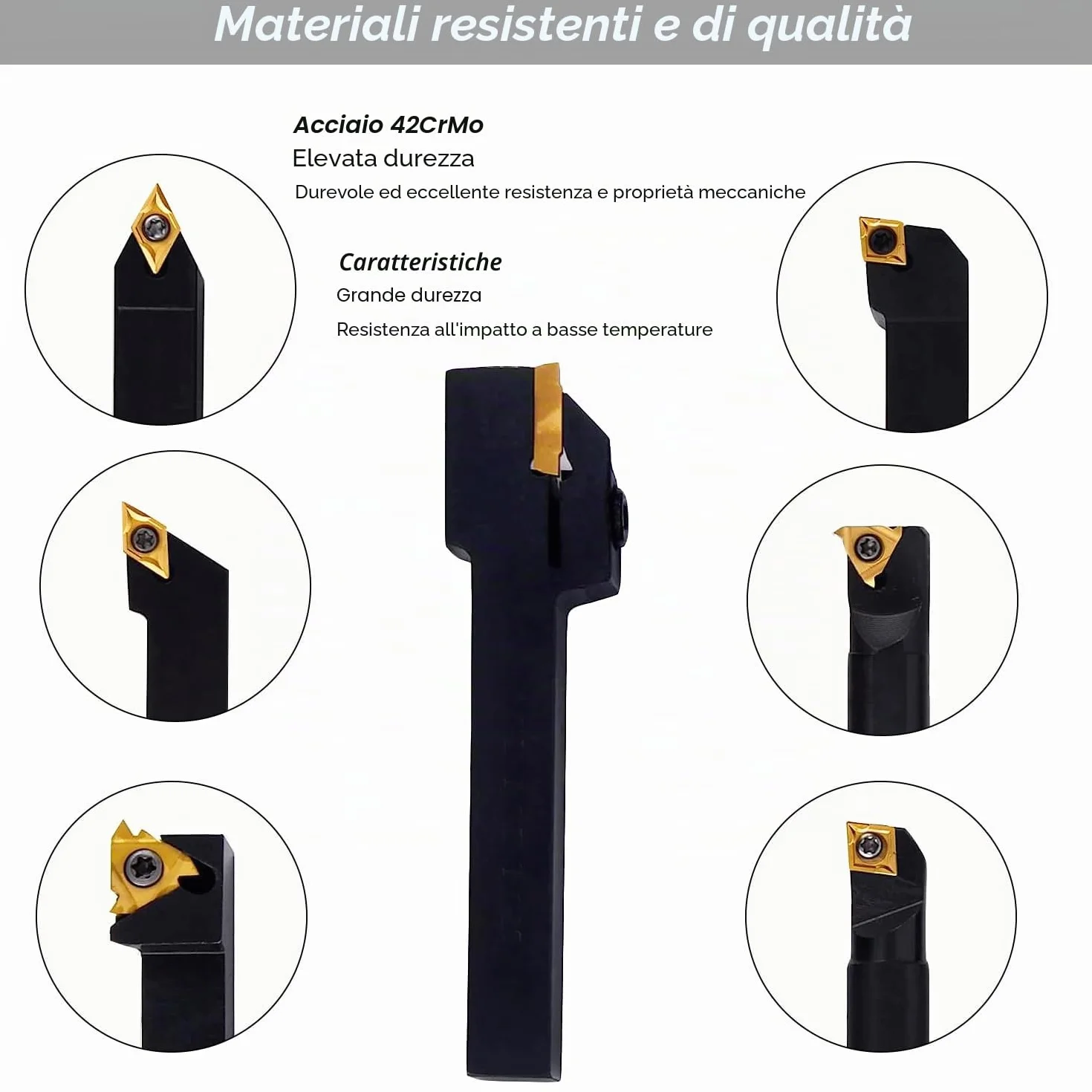 21 pezzi Tornio Carburo Utensile per Tornitura Porta Utensili Tornitura Carburo Multifunzionale Supporto Alesatore in Metallo con Inserto di Carburo Chiavi per Tornio Utensili Strumento Tornio 12mm