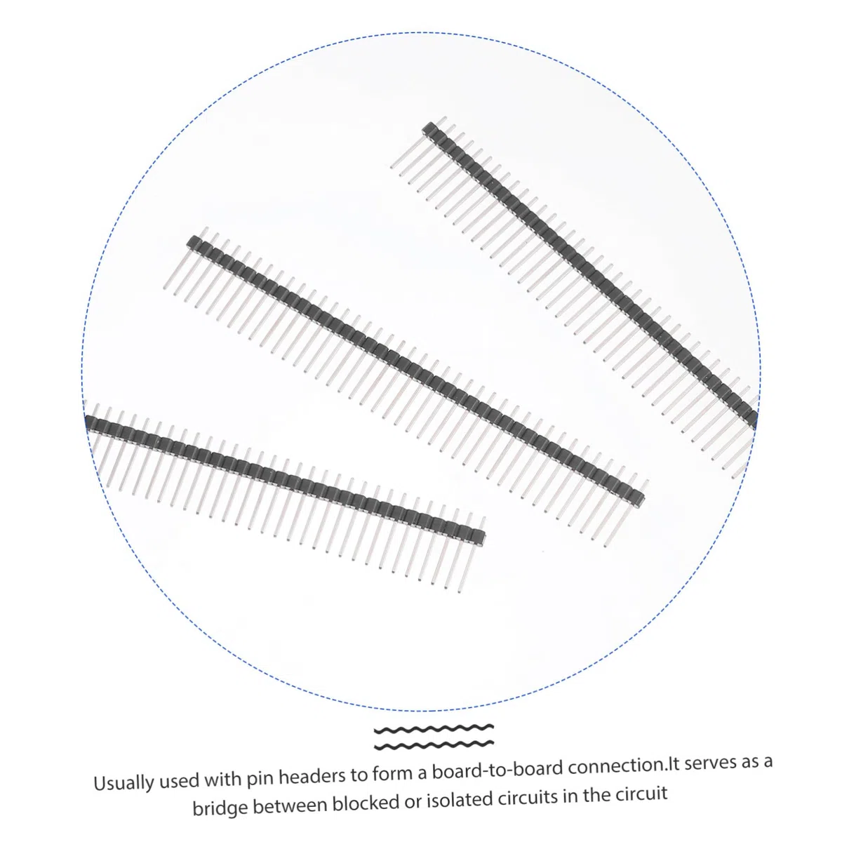 30 pezzi Connettori Pin Maschio Singolo per Pcb Accessori Strip in Rame Placcato Oro per Collegamenti Circuiti Elettronici