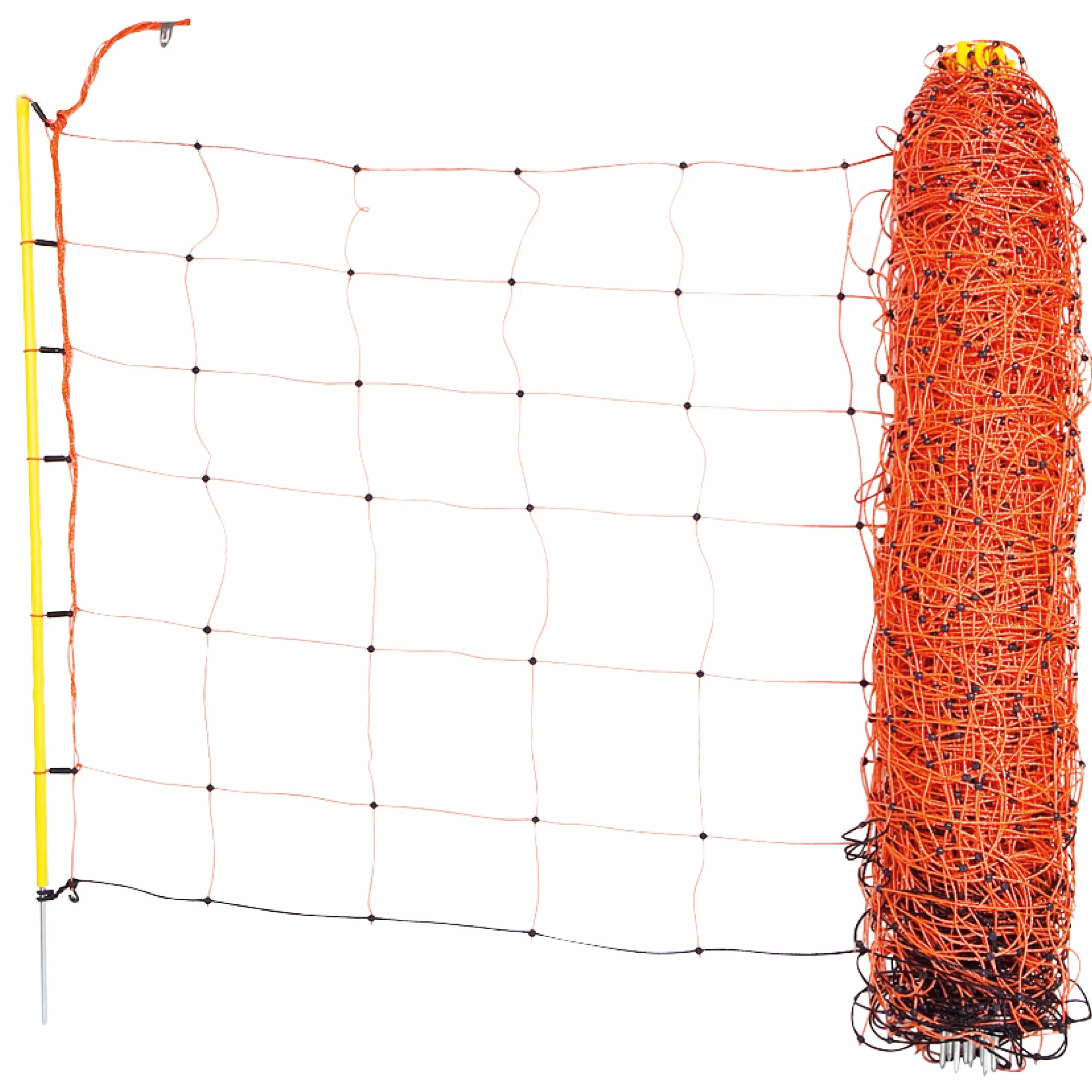 Kerbl Hobbyfarming Rete per Ovini ClassicNet, Recinzione Mobile per pascolo, Rete da pascolo, Punta Singola, Arancione, 50m x 90cm, 13 Pali, 3 Anni di Garanzia sulla stabilità ai Raggi UV