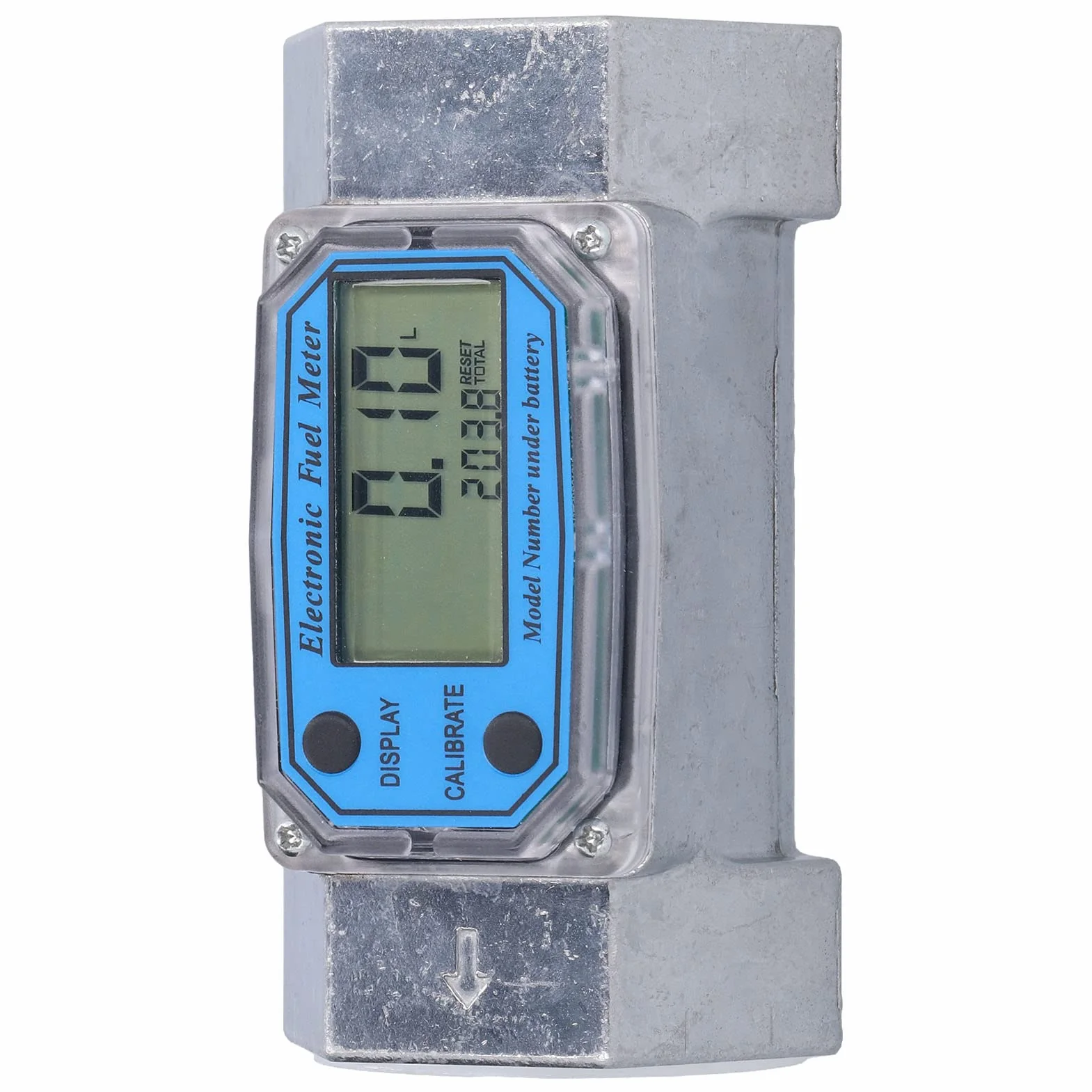 Misuratore di portata elettronico a turbina 35-200L/Min Benzina Contalitri Digitale Display LCD LLW-50