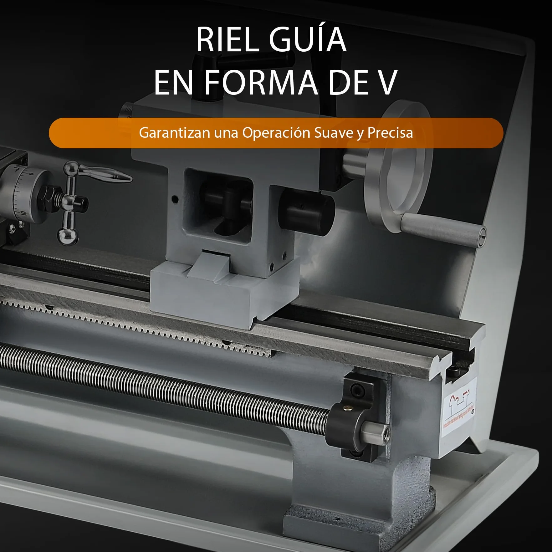 CREWORKS Mini Tornio per Metallo 210 x 350 mm 600W con Schermo Digitale per Metallo da Tavolo con Velocità Variabile 2500 giri/min per Tornitura di Metallo (210 x 350 mm)