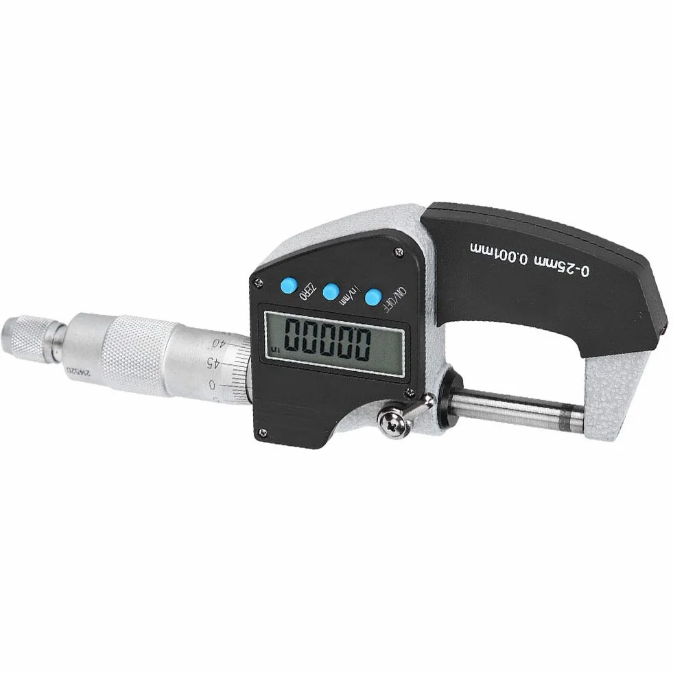 Micrometro Digitale 0-25 mm 0,001 mm Precisione Cifre Esterne Pollici Metrico Imperiale