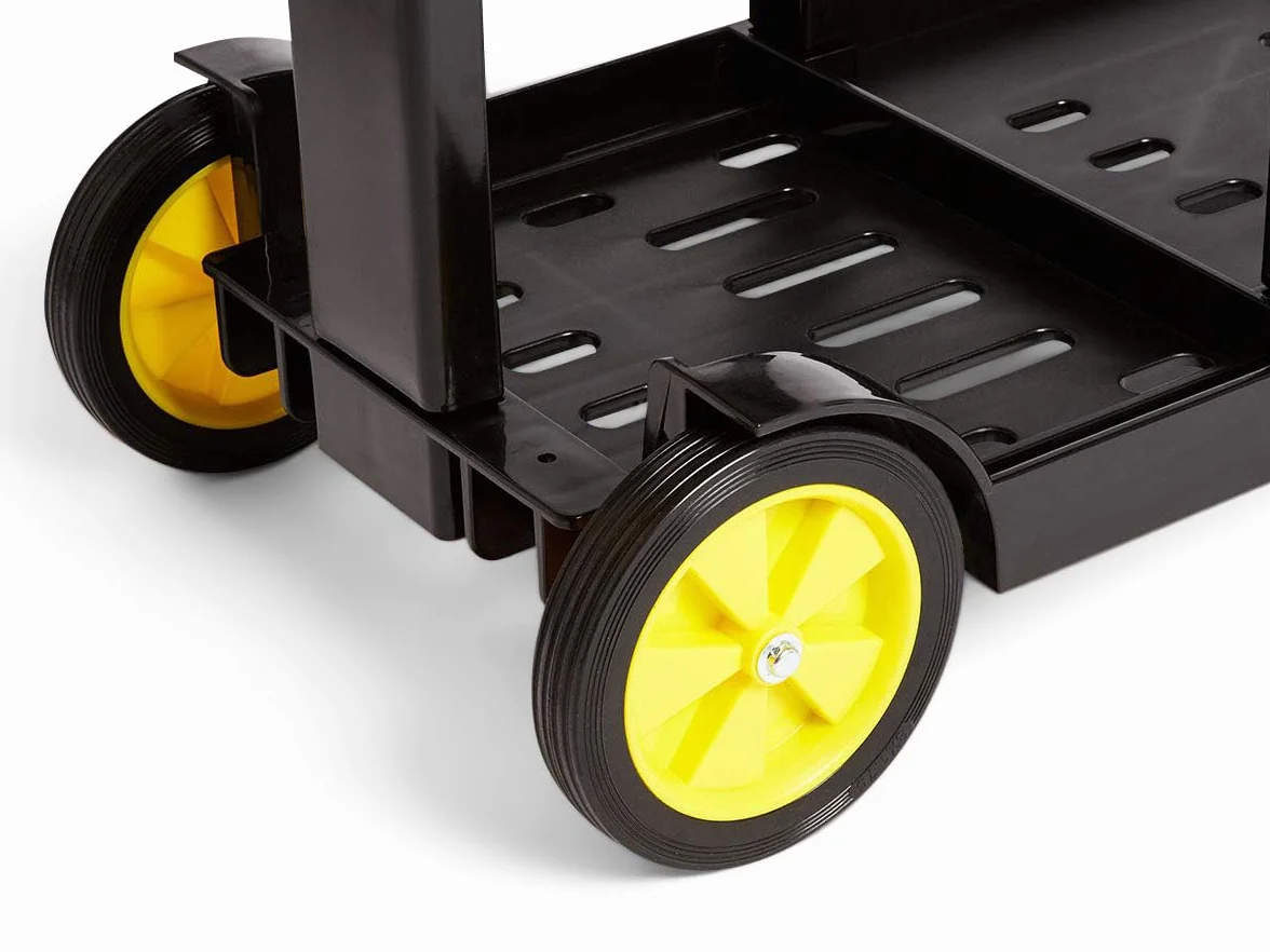 Amazon Basics Carrello per pulizia 2 Ripiani Bianco con Sacco con Zip