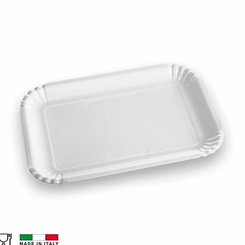 Vassoi per Pasticceria in Cartone POLITENATA BIANCO 34,5x26,5 cm 5CF x 10Pz (50)