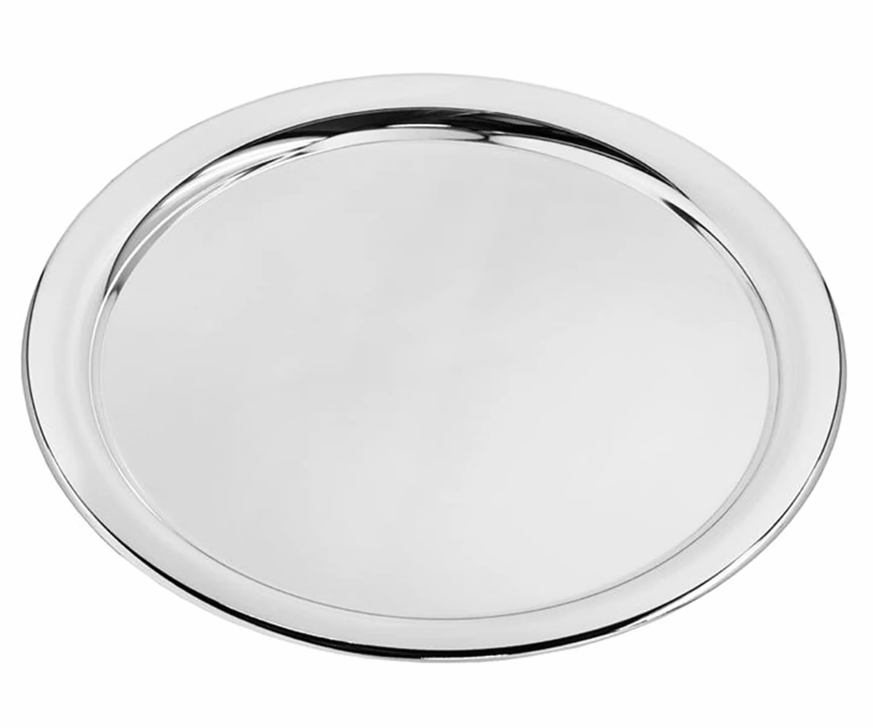 Vassoio rotondo in argento anti-ossidazione diametro 32 cm