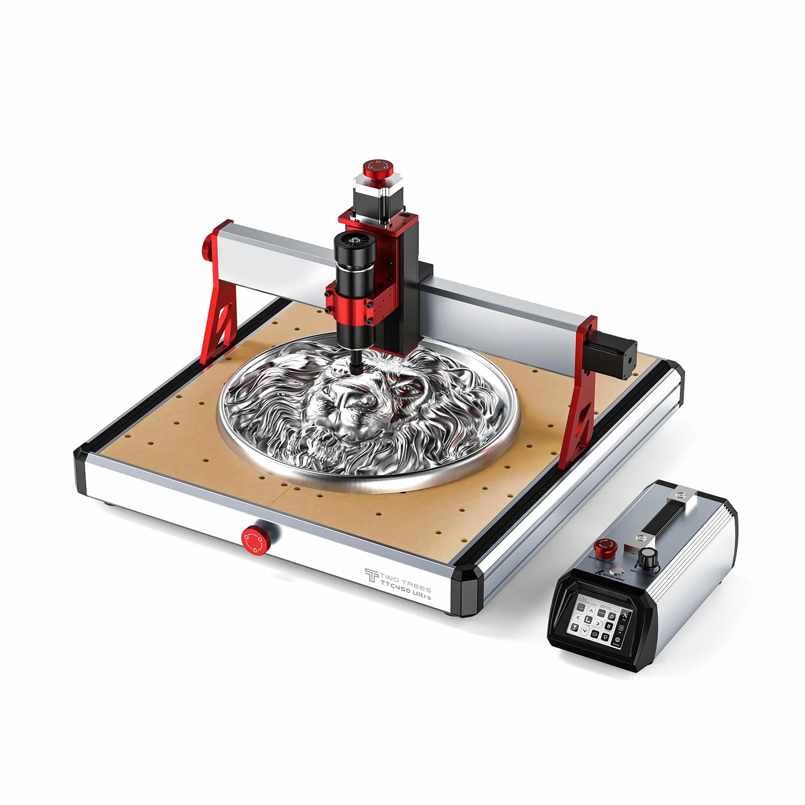 Twotrees TTC450 Ultra 500 W CNC fresatrice commutabile tra CNC e modalità di incisione laser, con controller touch screen da 3,5 pollici, macchina per incisione CNC per metallo, alluminio, legno