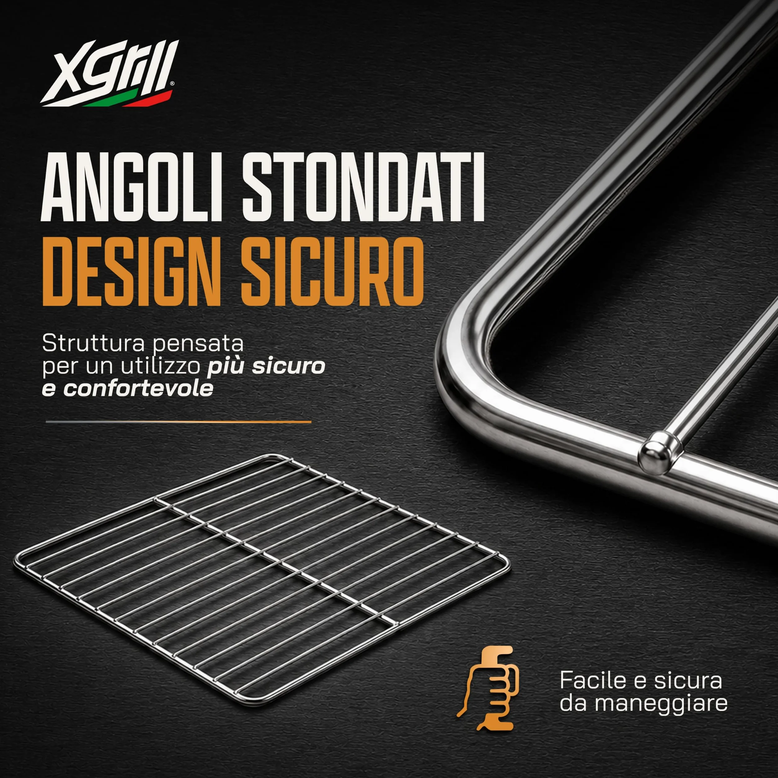 Griglia Professionale Compatta 32,5x35,4 cm in Acciaio Inox per Forno, Frigorifero e Abbattitore | Formato GN 2/3 | Made in Italy