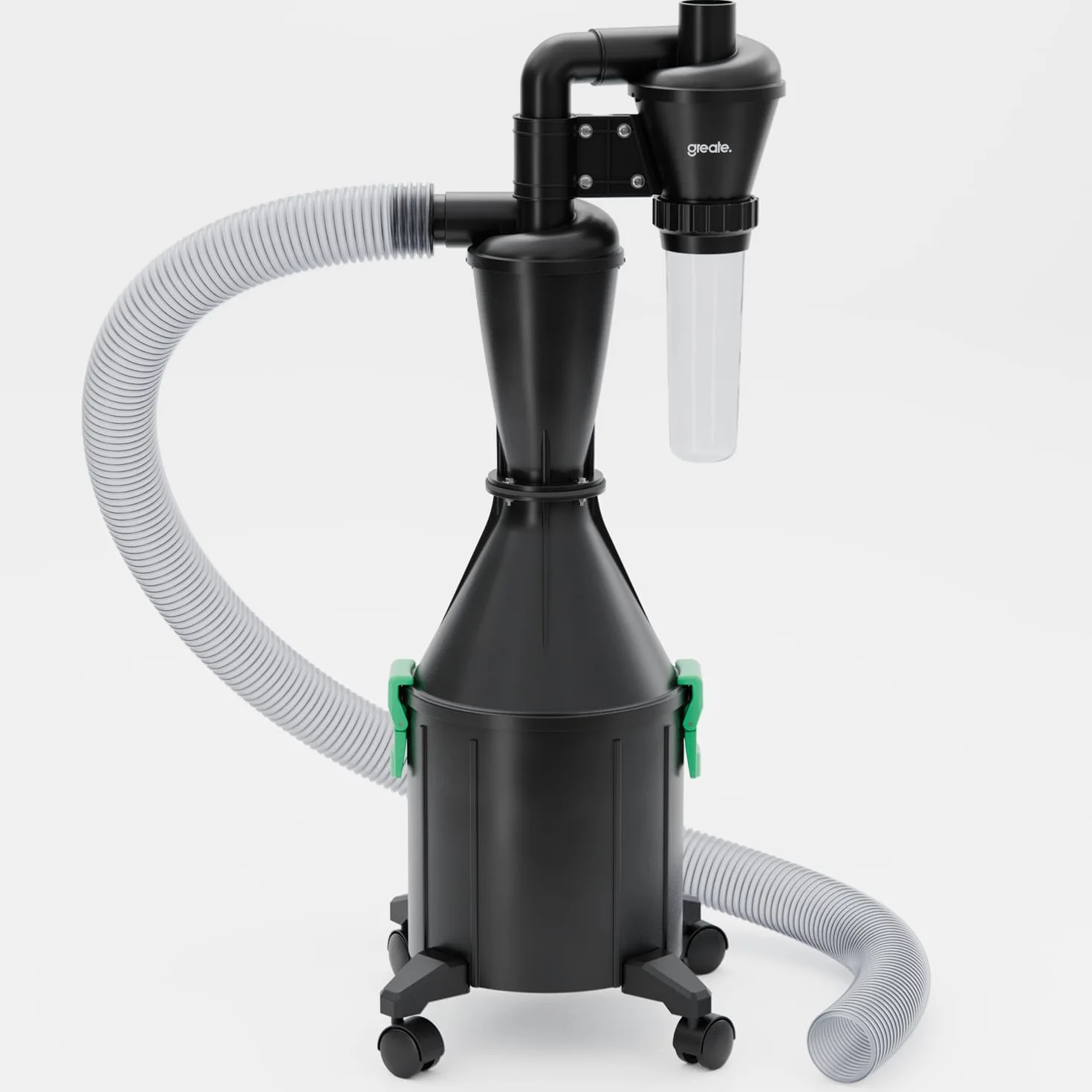 greate ciclone separatore per legno a 2 stadi con contenitore da 17 L - aspirazione ciclonica per officina, mobile o fissa - separatore ciclonico - Dust Commander - Aspiratore Ciclonico