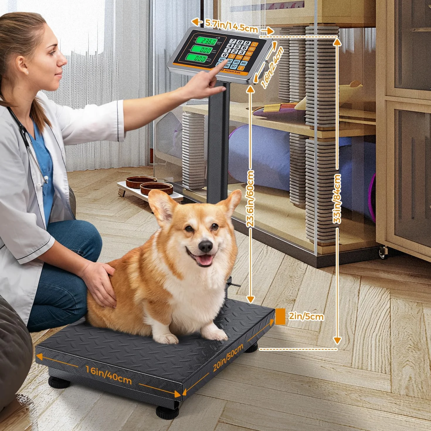 Bilancia Professionale Digitale 300kg con Display Ricaricabile