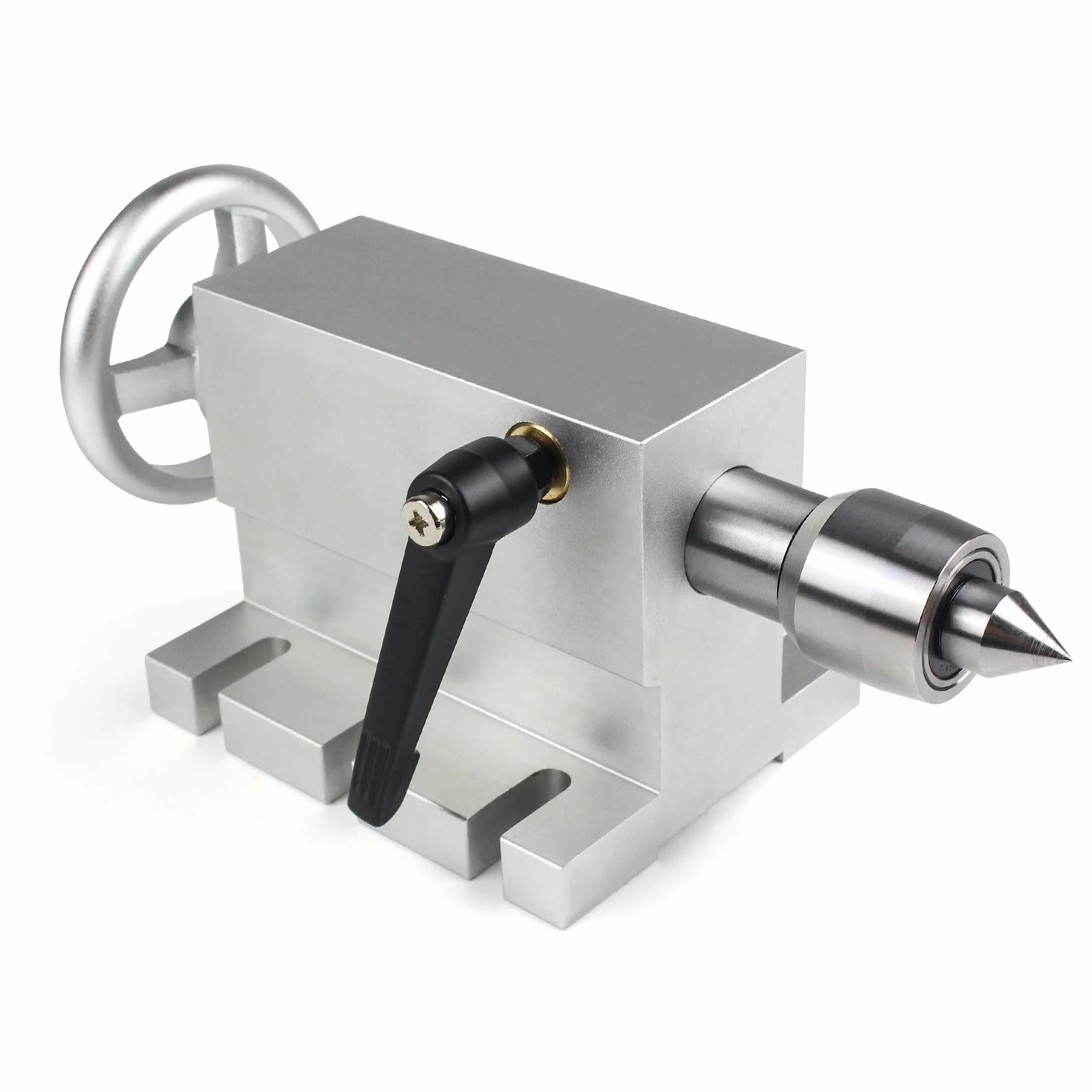 RATTMMOTOR Asse rotante CNC, asse rotante 4th Axis K11-100mm con albero cavo a 3 morsetti con rapporto di trasmissione 6:1 e mandrino da 65mm per tornio CNC, fresatrice