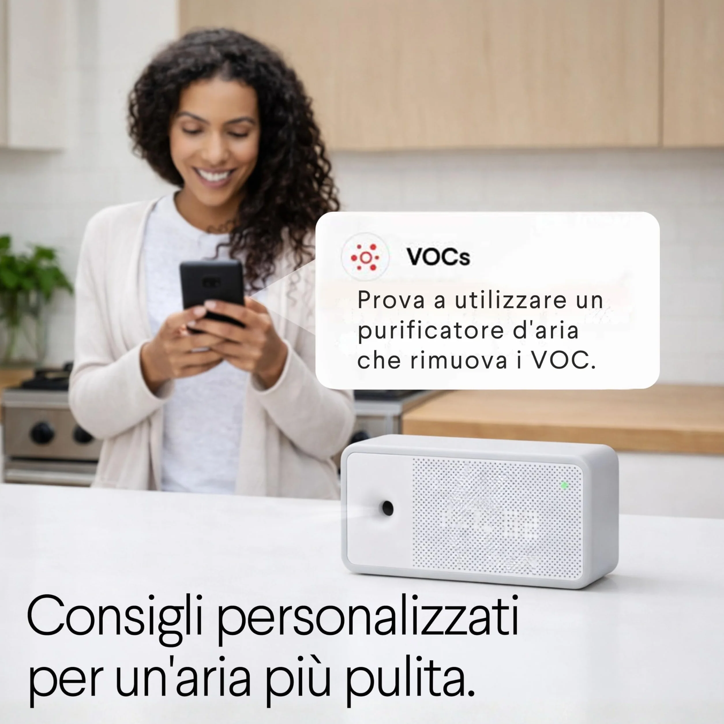 Awair Element Smart Monitor Qualità dell'Aria Sensore CO2 PM2.5 VOC Temperatura Monitoraggio Inquinamento Indoor App iOS Android