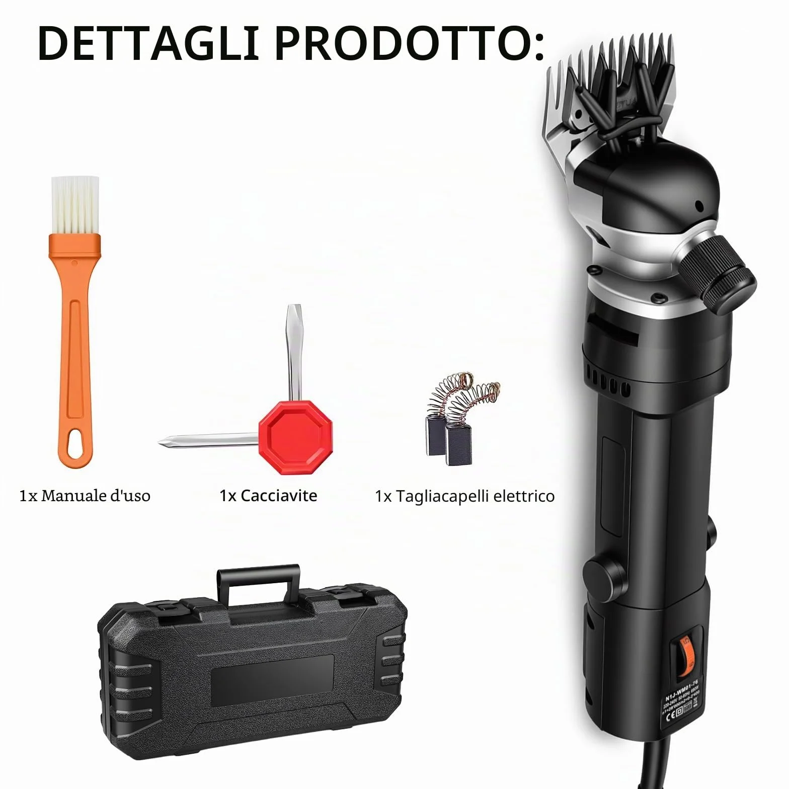 690W Tosatrice Elettrica Professionale per Cavalli, Sinbide-Tosatrice Professionale Tosatura per Pecore Efficiente Risparmio di Lavoro,per Lana di Pecore, Montoni e Capre,Motore Potente