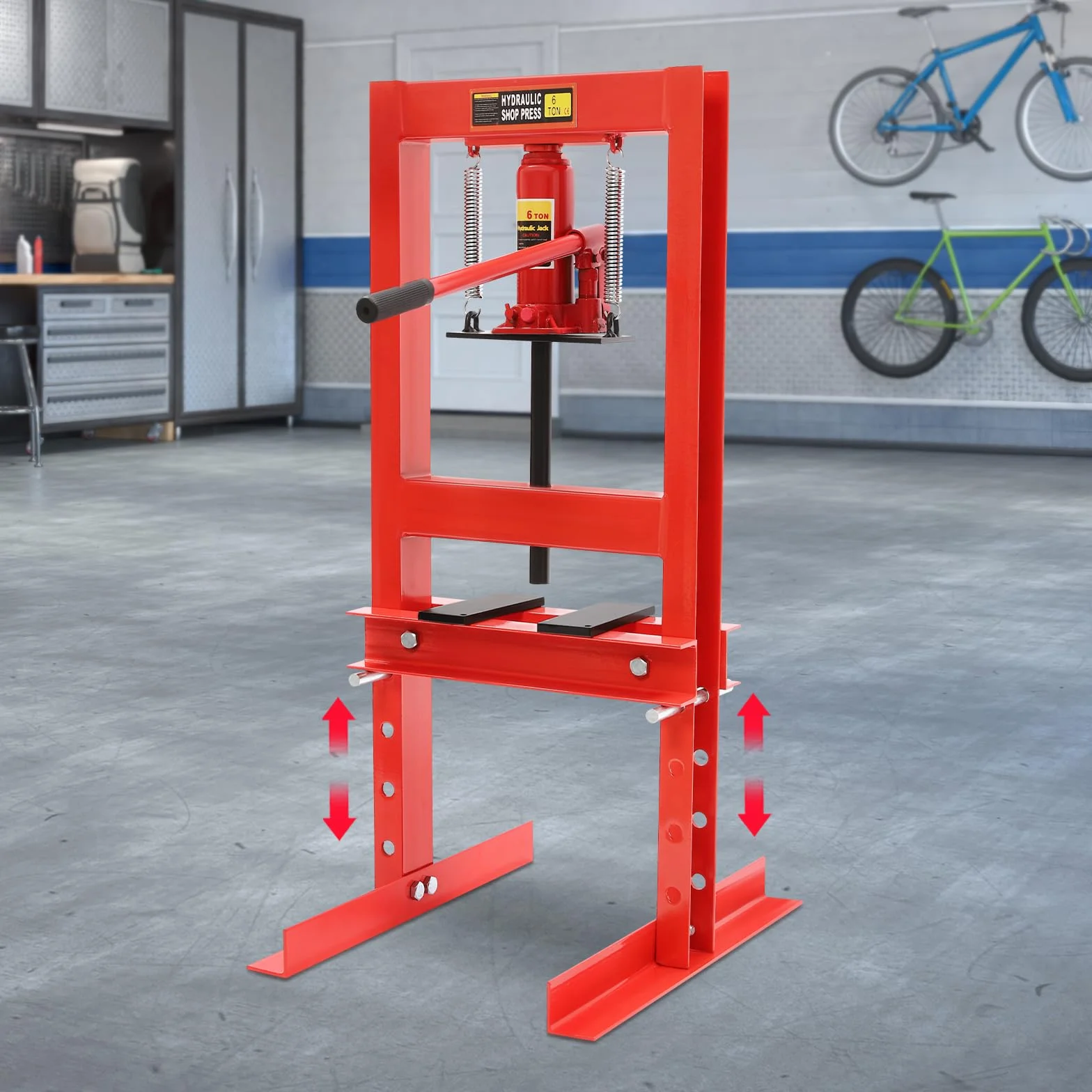 Pressa idraulica da officina 6T 125 mm in acciaio per cuscinetti giunti sferici