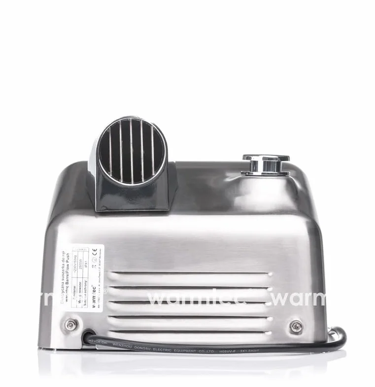 WARMTEC Asciugamani Elettrico 2500W Asciugatura Rapida 15s Acciaio Inox Argento
