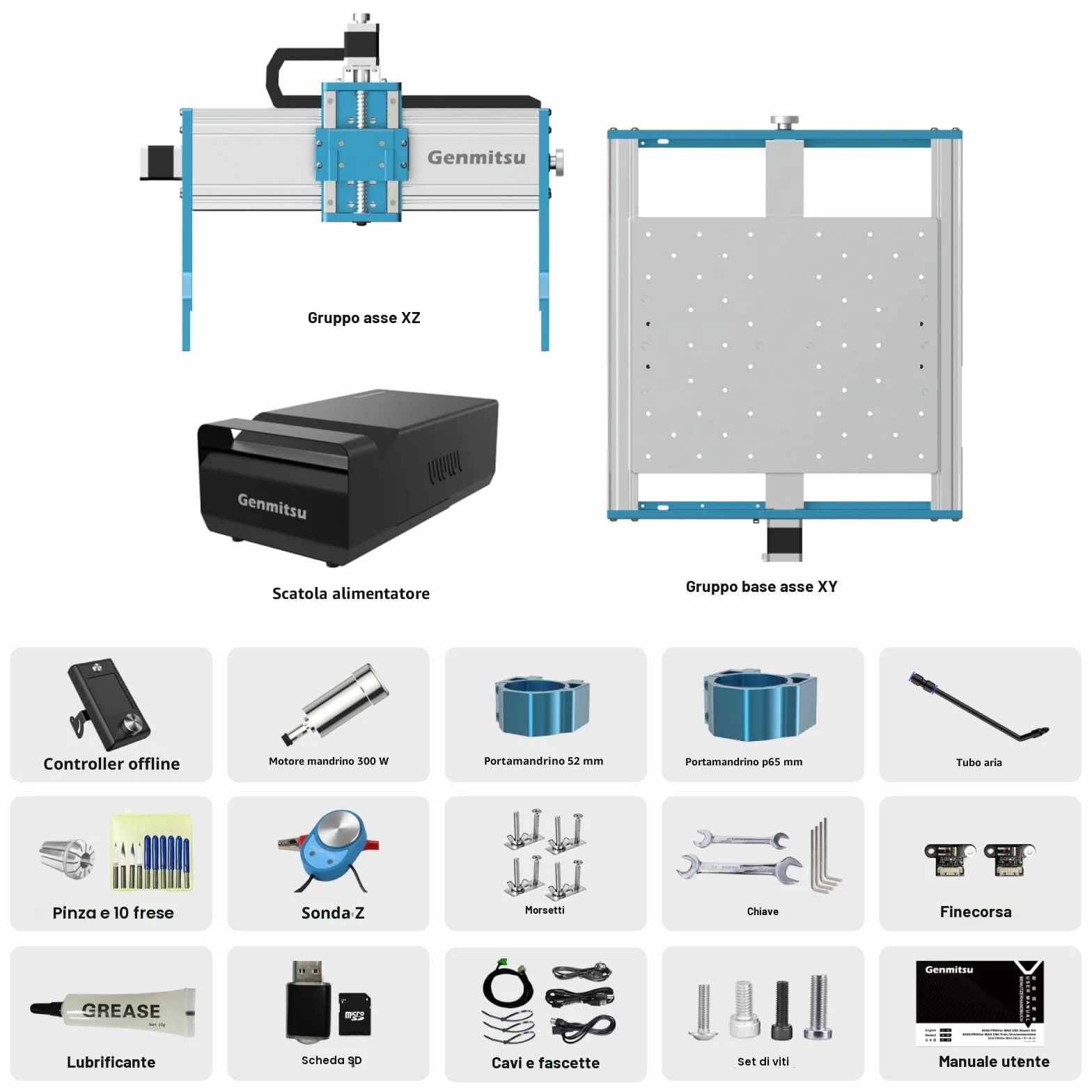Macchina fresatrice CNC Genmitsu 3030-PROVer Ultra per metallo, incisore CNC interamente in metallo con potente mandrino da 710 W, doppie guide lineari e viti a ricircolo di sfere