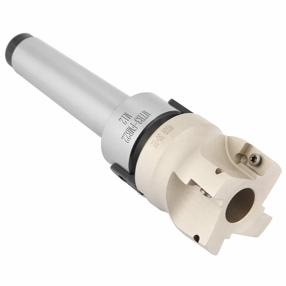 aqxreight MT3 FMB22 Fresa per Spianatura con Inserti in Metallo Duro Estensione Porta Fresa per Fresatura CNC, Taglio di Piastre in Acciaio e Metallo, 10 Inserti APMT1604 Inclusi