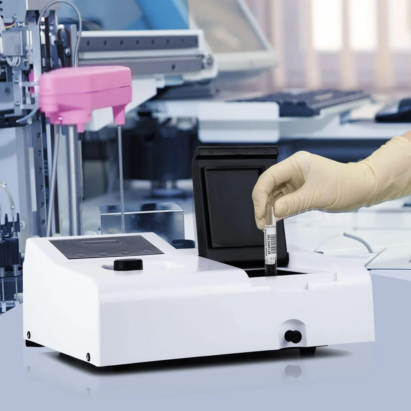 Spettrofotometro Portatile 721 Visibile da Laboratorio Digitale 350-1020 nm Lampada al Tungsteno 6 nm