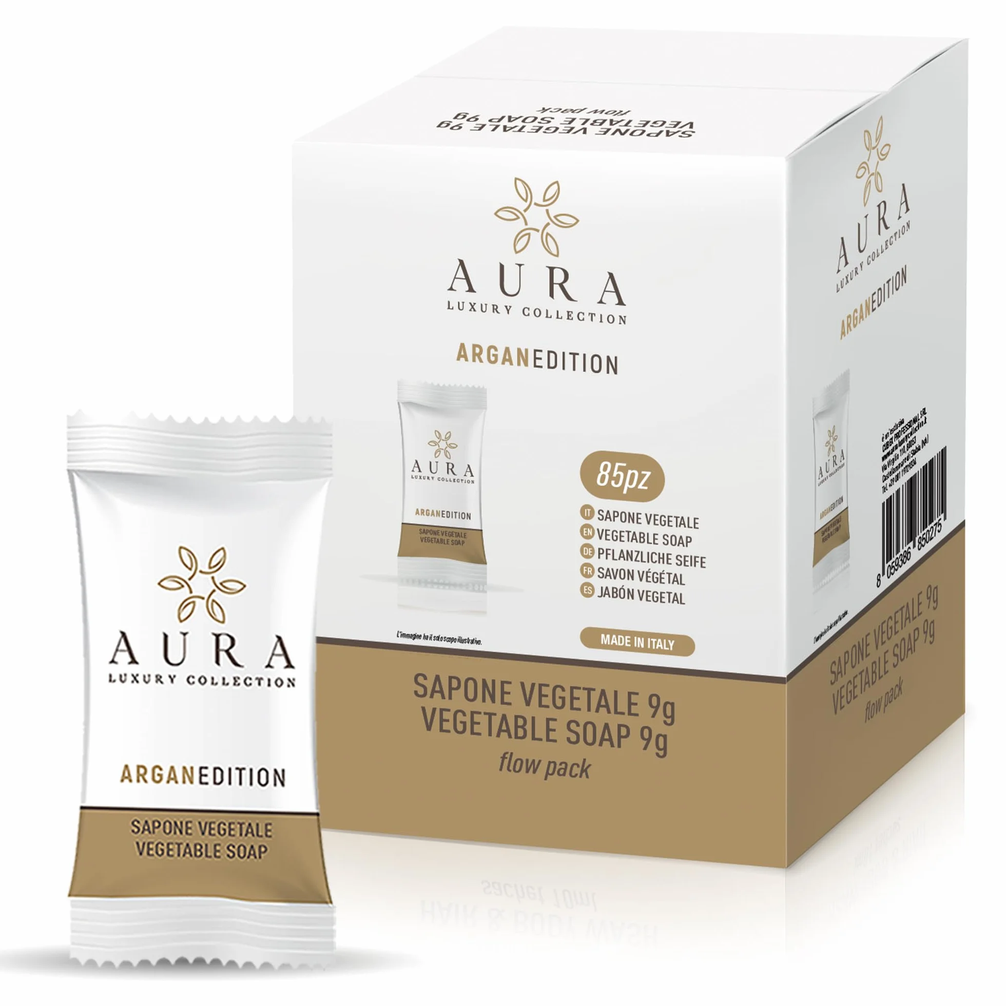 Aura Luxury Collection Kit 340 Saponette Ovali All'Argan 9 gr