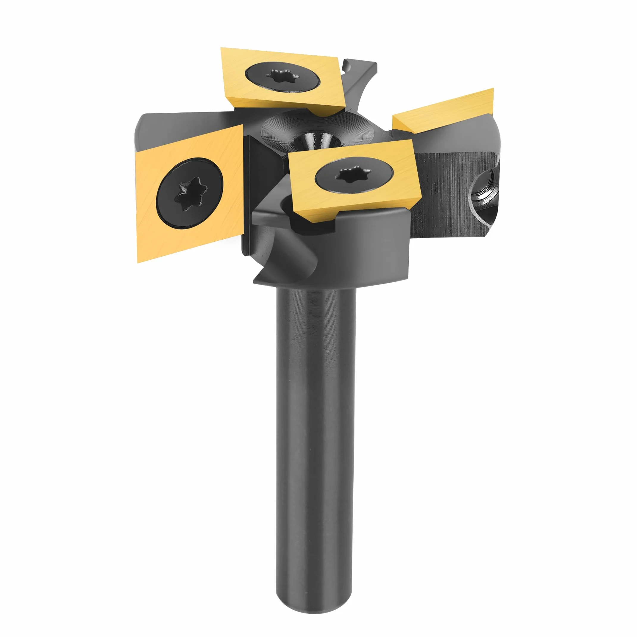 SpeTool Fresa per Spianare Fresa per Legno Gambo 8mm CNC con 2+2 Inserti in Carburo di Tungsteno a Spianare Fresatrice Verticale Legno Diametro di Taglio 38,1mm Rivestimento ATS