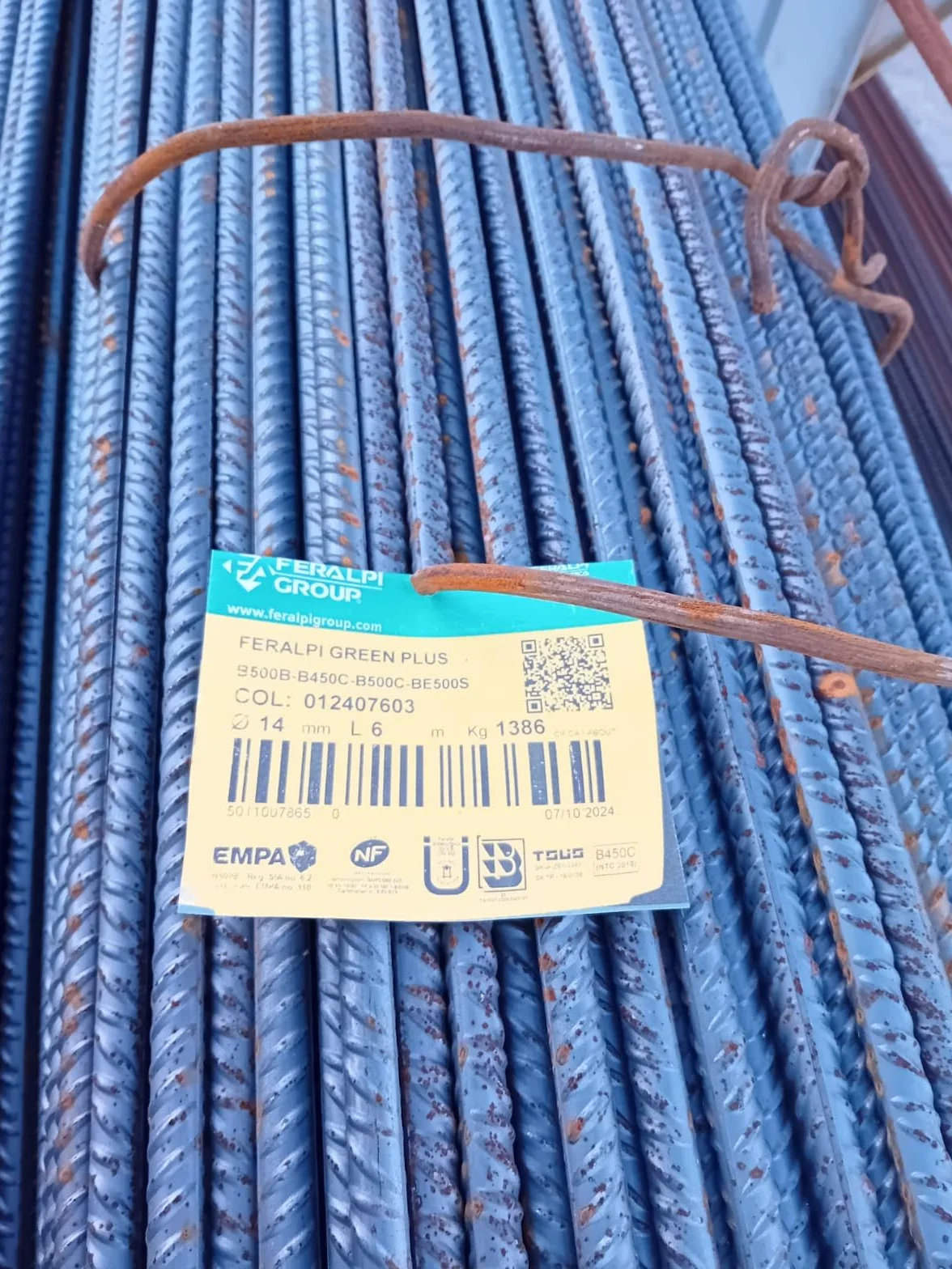 FERRO TONDO NERVATO CARPENTERIA BARRA DIAMETRO 16 MT 3 PER COSTRUZIONE CEMENTO ARMATO CARPENTERIA RECINZIONE (pezzi 4)