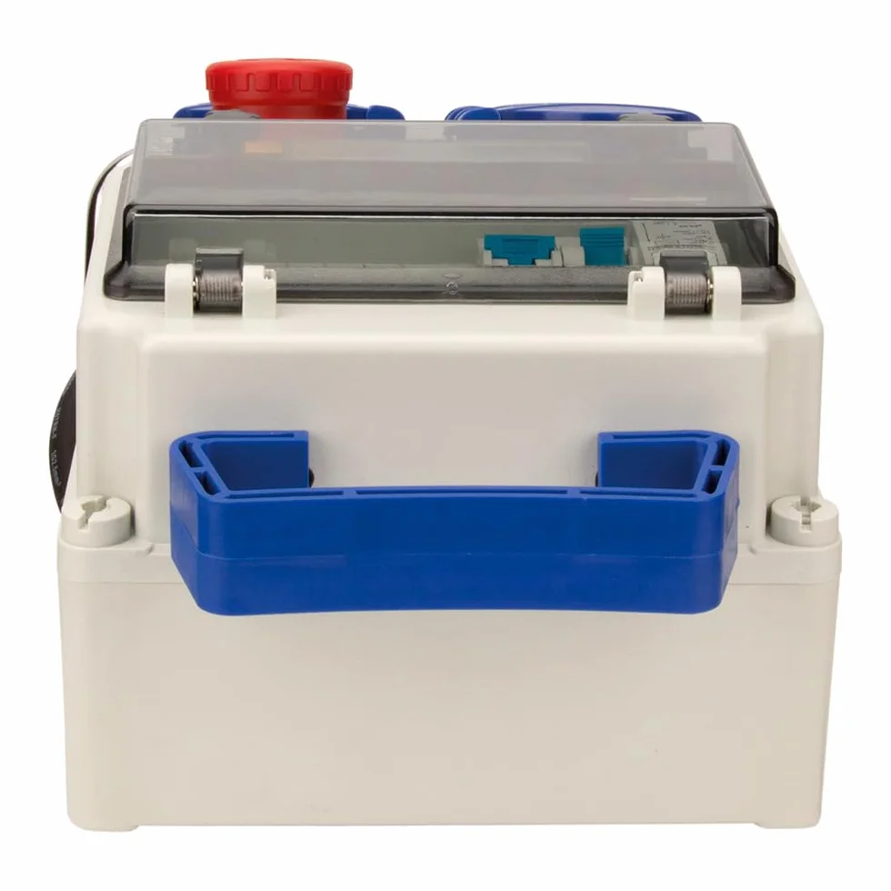 Zenitech 150254 Box 8 Moduli IP54, Bianco/Blu