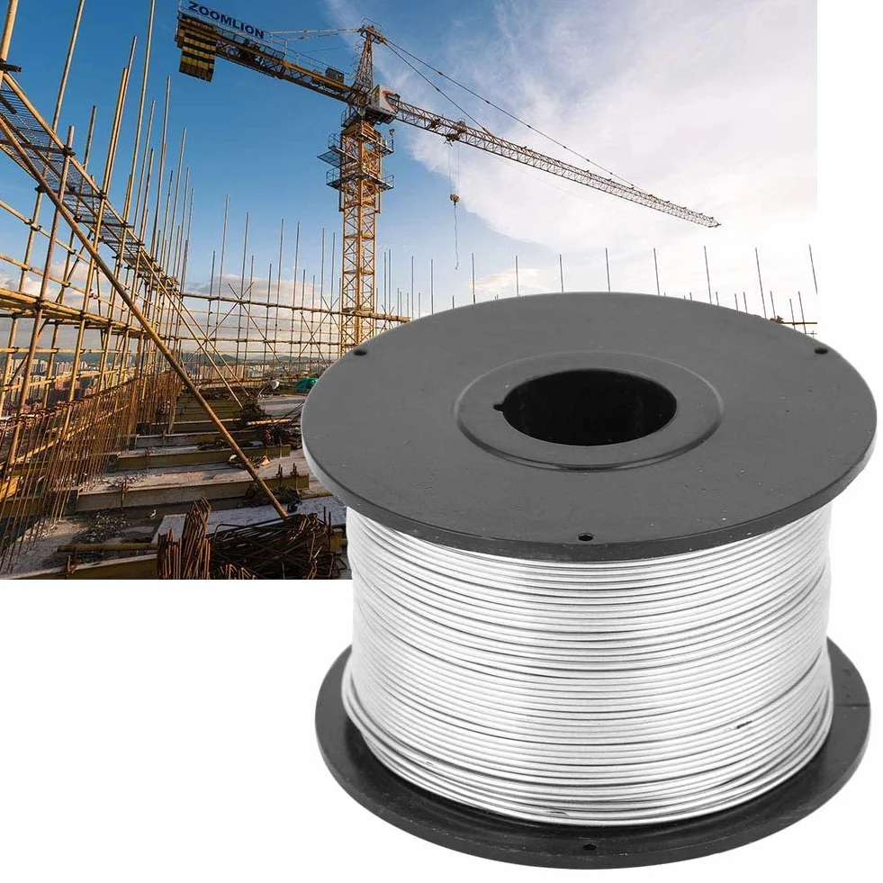 4 Rotolo di Filo di Acciaio Tondo, 110 m 0,8 mm di Bobina di Filo di Legatura per Tondo per Cemento Armato, Bobina di Filo per Tiranti per Tondo per Cemento Armato, per Legatrice Automatica di Barre