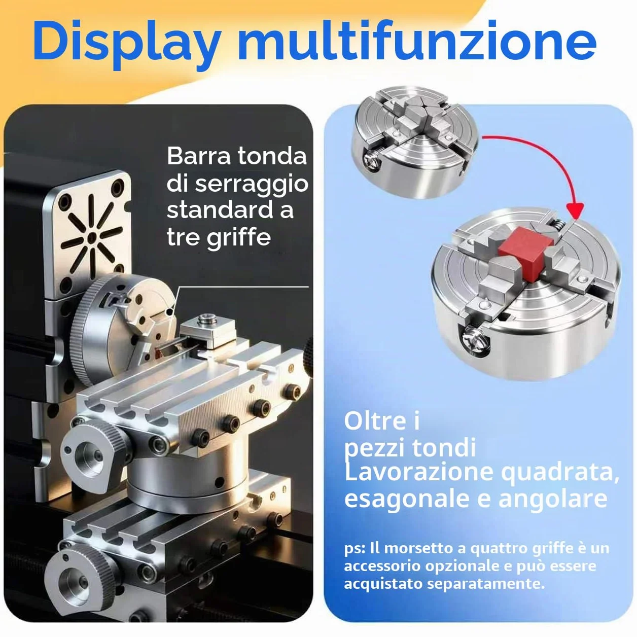 Alta Potenza 60W Potente Mini Metallo Fai Da Te 4-asse Tornio Rotante Mini Tornio Utensili con Base 12000 RPM per Legno Metalli Morbidi Plexiglass Plastica
