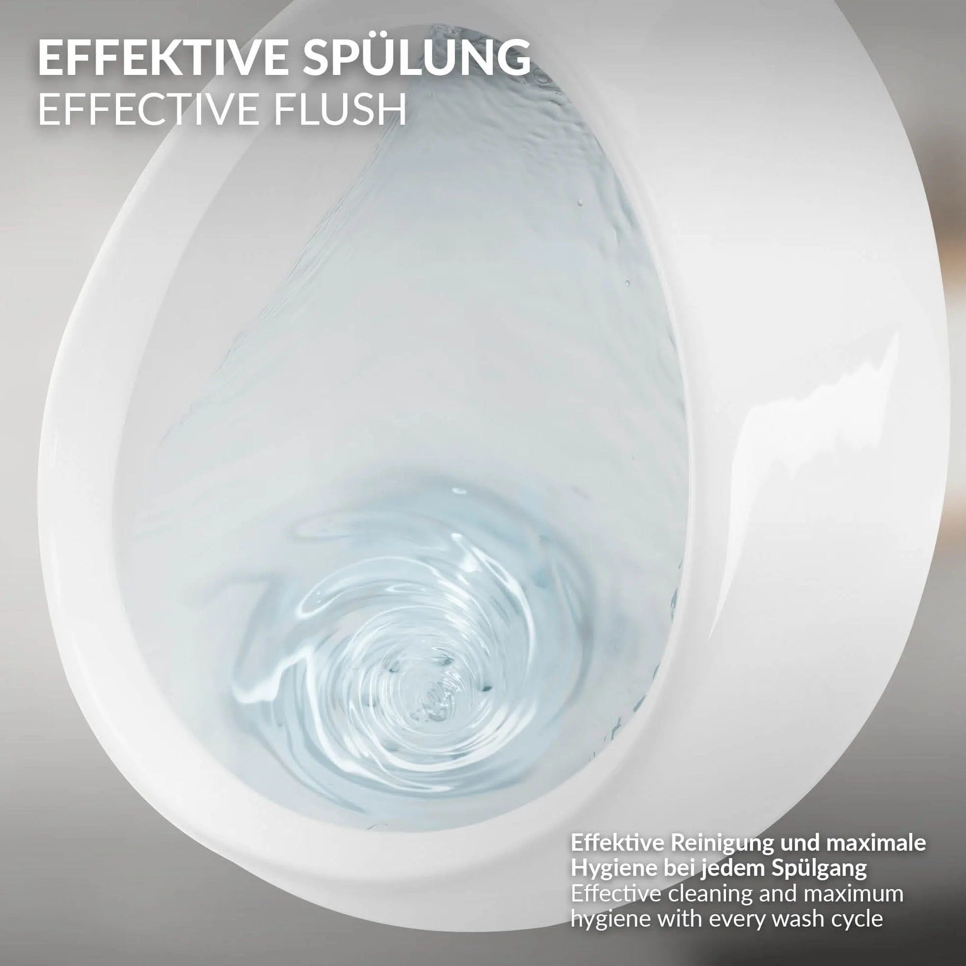 ECD Germany Orinatoio da Parete Sospeso Bianco Ceramica 35x46x30 cm Rotondo Ingresso Acqua dall'Alto Scarico Retro WC Maschile