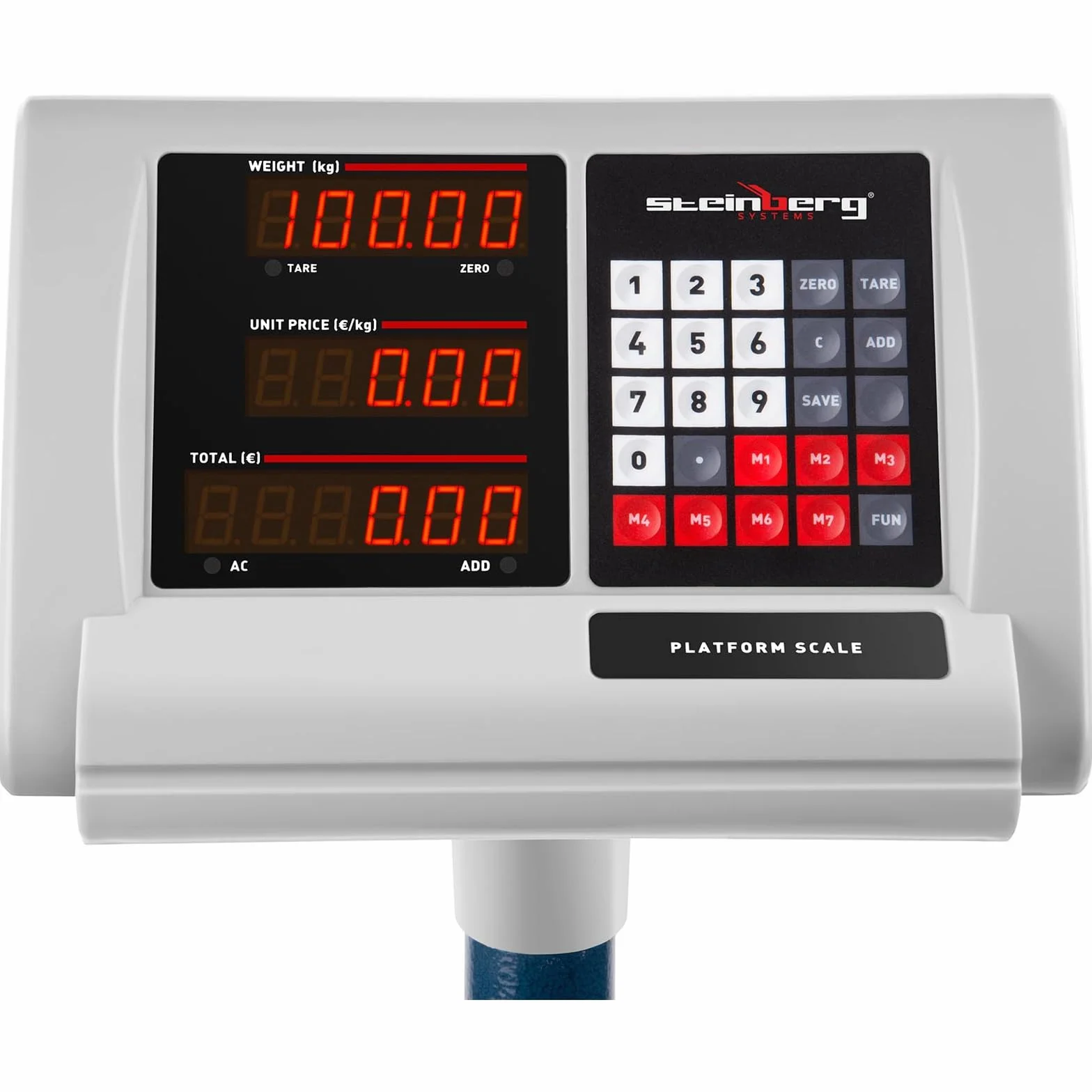 Steinberg Bilancia Piattaforma Industriale SBS-PF-100/10B 100 kg ±10 g 40x30 cm LED