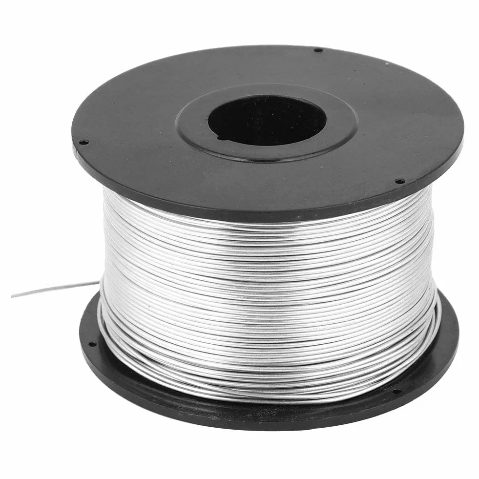 4 Rotolo di Filo di Acciaio Tondo, 110 m 0,8 mm di Bobina di Filo di Legatura per Tondo per Cemento Armato, Bobina di Filo per Tiranti per Tondo per Cemento Armato, per Legatrice Automatica di Barre