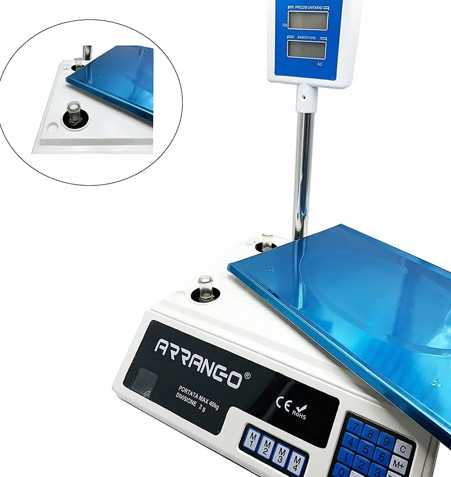 Bilancia Elettronica Digitale Professionale MAX 40 KG Divisione 2 GR con Display