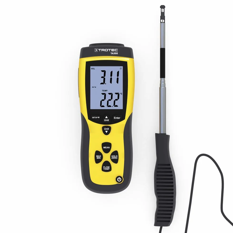 TROTEC TA300 Anemometro Sonda dritta con certificato di calibrazione
