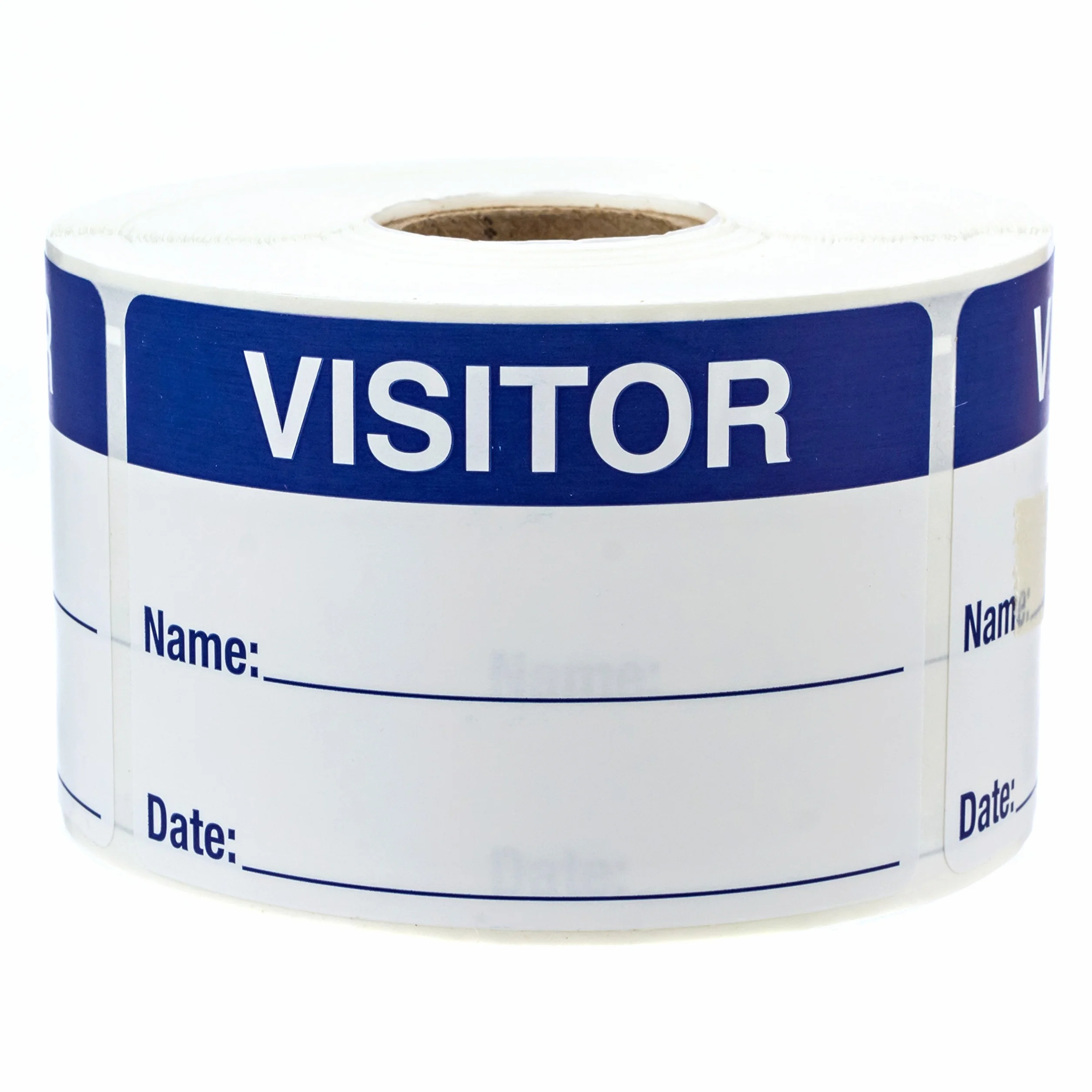 Etichette per visitatori blu e bianche, adesivi identificativi blu e bianchi, facili da scrivere, 5,1 x 7,6 cm, realizzate negli Stati Uniti