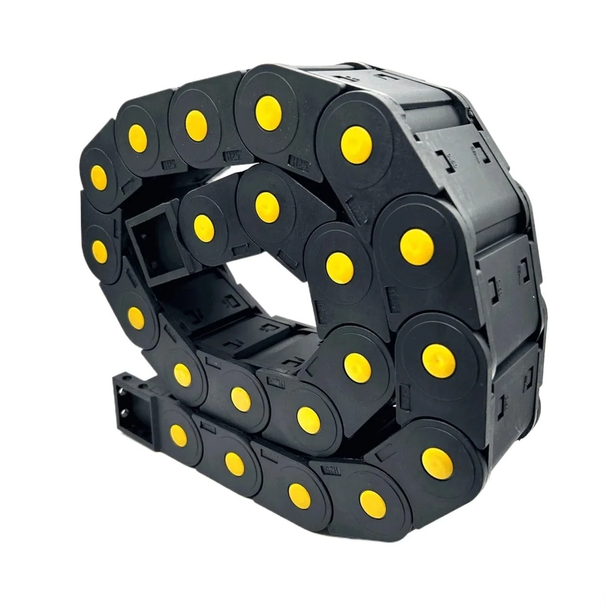 Porta Filo Catena portacavi R100 da 1 metro 18mm 25mm 35mm 45mm Catena portacavi Telaio di traino completamente chiuso con connettore Parti di macchine del router CNC Protezione Mobile(45x75mm)