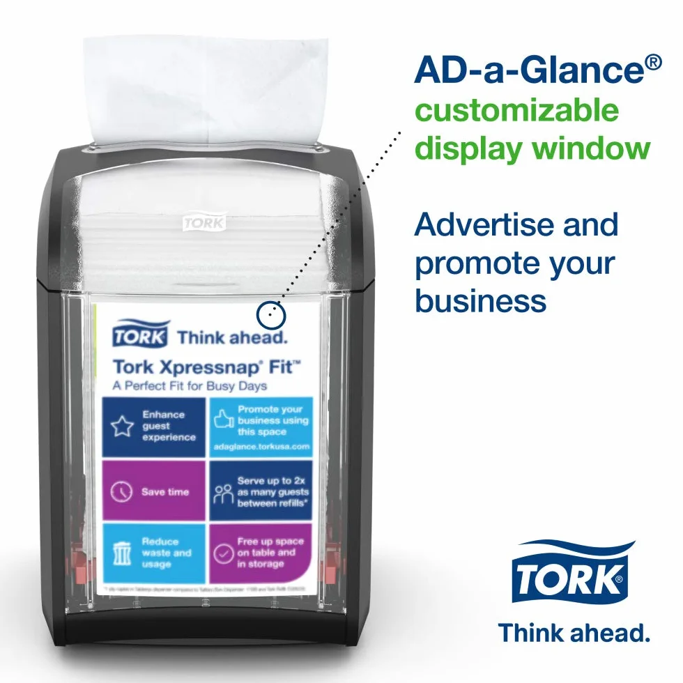 Tork Xpressnap Fit Tabletop Dispenser Black N14, rimozione foglio singolo, 272900 (4 szt.)