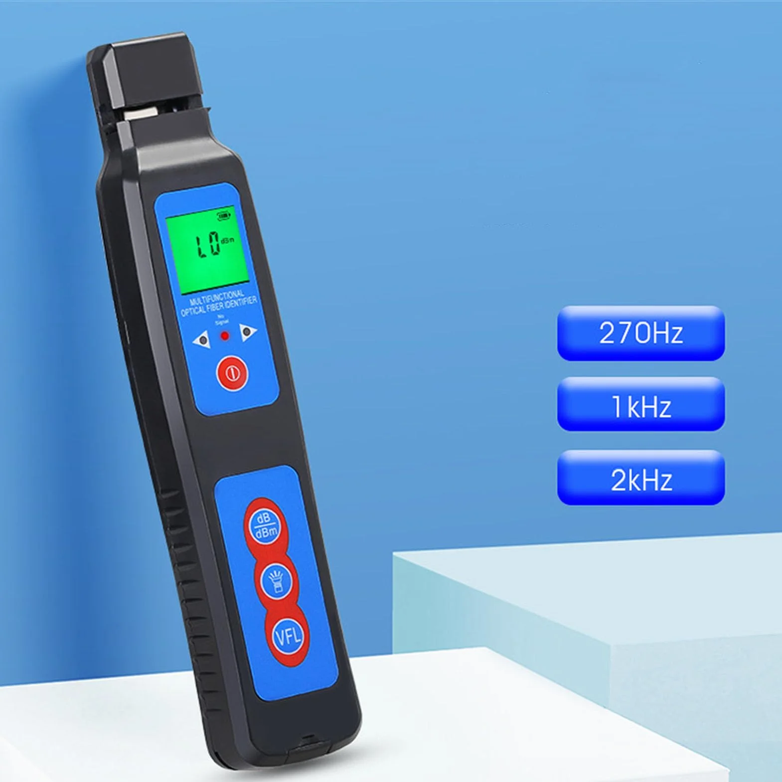 Identificatore Universale per Fibra Ottica Live, 800-1700nm, VFL 270Hz 1KHz 2KHz, Tester Portatile con Rilevatore