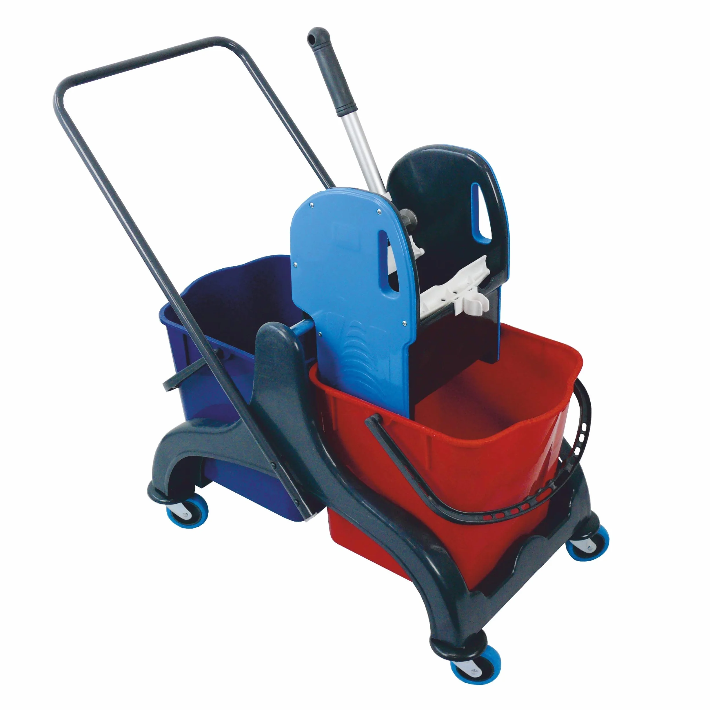 Carrello doppio secchio per pulizie in plastica 2x20 litri