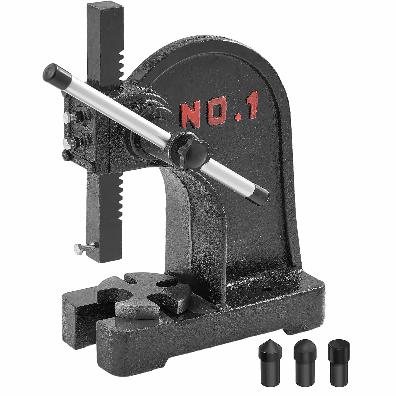 VEVOR 1 TON Manual Arbor Press, 5.9" Max Height, Heavy Duty Cast Iron Desktop Press