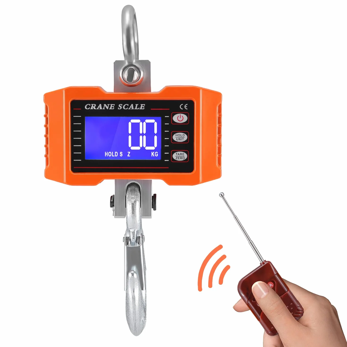 Bilancia sospesa digitale industriale per gru 1000kg 2200 lbs con telecomando e display LCD