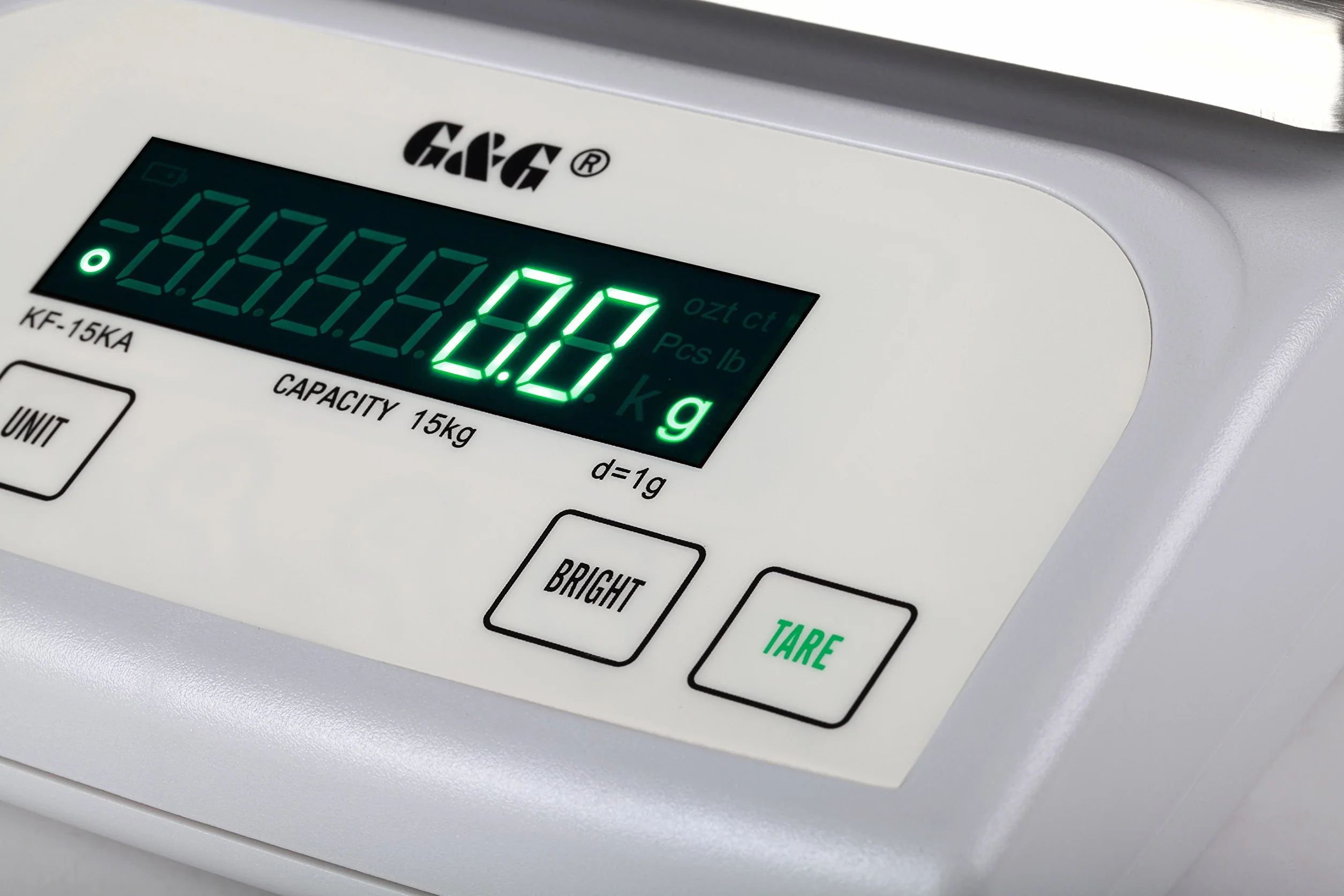 G&G, serie di bilance digitali KFA KF-15KB: Bis 3kg in 0,1g & 15kg in 1g