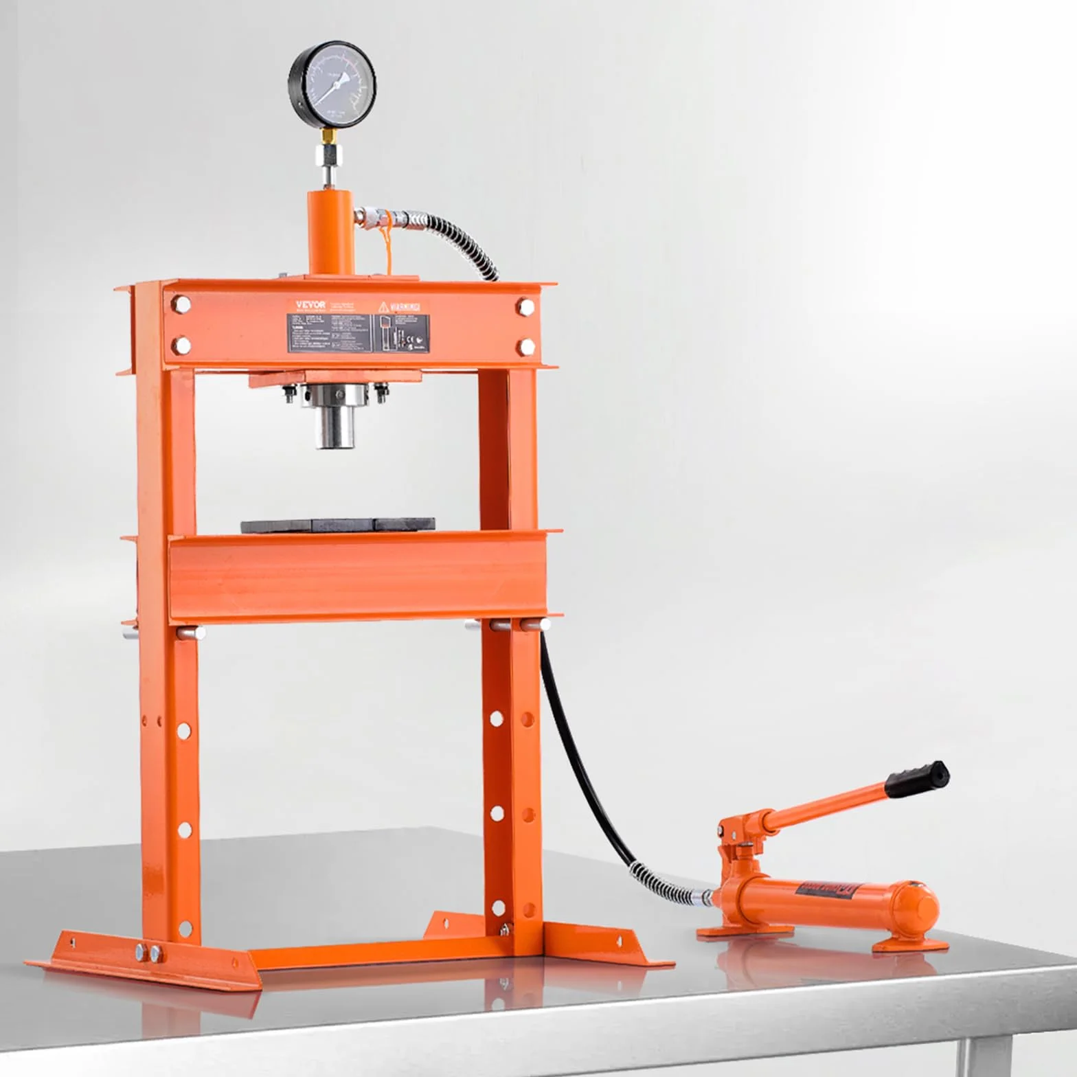 VEVOR Pressa Idraulica Manuale 10T Telaio a H per Officina Garage